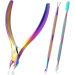 Cuticle Trimmer with Cuticle Pusher/Cuticle Fork/Nails Scraper & File 3pcs Cuticle Cutter Remover Upgraded Sharp Edge & Bulit-in Spring Manicure Set for Fingernails & Toenails 3Pcs Multi-colored - Buy Online on GoSupps.com
