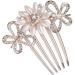 FRCOLOR Hairpins Hair Accessories Crystal Hair Charms Hair Accessory for Women Hair Jewels for Women Hair Gems for Women Wedding Hair Ornaments Hair Clip Over Flower Pearl Comb Bride - Buy Online on GoSupps.com