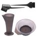 Beaupretty Hair Dye Brush and Bowl Set Measuring Cup Professional Hair Coloring Tool Kit Color Mixing Bowl Dyeing Tinting Brush Applicator or Home Barber Salon 4pcs
