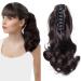 Sego ponytail extension ponytail hair extension braid hair piece hair voluminous wavy like real hair dark brown wavy-12 "(30cm) -110g