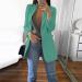 oelaio 2023 Fall Thin Blazers Women Work Office Jacket Charming Suit Coat Slim Fit Long Cardigans Business Casual Clothes Dark Green Medium - Buy Online on GoSupps.com