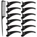 12 pieces of hair clips compartment clamps hairdresser combi clip hair clips hair clips hair clip compartment clamps hair clips combi made of plastic black