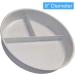 Rehabilitation Advantage High Sided Dish with Lid - Gray | Partitioned Plate for Easy Eating | Durable and Functional - Buy Online on GoSupps.com