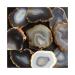 Stone Crafts Natural Original Grey Agate Crystal Gemstone Slice Coaster Reiki Crystal Stone for Home deocration Natural Luster