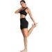 Oalka Women's High Waist Yoga Shorts with Side Pockets - Black - Size Medium - Buy Online on GoSupps.com