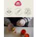 Lanco Teething Ring Flower - 100% Natural Rubber - Orange - Safe & Soft Baby Soothing Toy - Ideal for Teething Relief - 200g - Buy Online on GoSupps.com