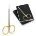 Qunzhao Cuticle Scissors for Women and Men Curved Stainless Steel with Tip Grooming Blades Manicure Nail for Dry Skin Nail Scissors (4)