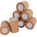 ADMITRY 8 Rolls Self Adhesive Bandage Tape 7.5cm x 4.5m Vet Wrap for Dogs Horses Pets Elastic Cohesive Bandages for Wrist Ankle Sprains and Swelling (Brown) Brown Vet Wrap 7.5cm