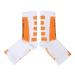 Buy Foot Sleeve for Flexible Movement - Compression Sports Heel Socks (White & Orange) - International Shipping Available - Buy Online on GoSupps.com