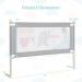 Baby Joy 57-Inch Bed Rail for Toddlers - Height Adjustable & Foldable Guard with Breathable Mesh - Grey - Buy Online on GoSupps.com
