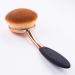 Large Rose Gold Oval Makeup Brushes - Dust Free Contour & Foundation Toothbrush with Cover & Cleaner - International Shipping - Buy Online on GoSupps.com