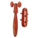 Minkissy rosewood massage device hand massage wooden stick wooden massage acupuncture massage tool Chinese scraping tool facial tools red shaft fitness whole body 2 pieces 16x5x3cm red