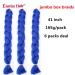 6 Packs Eunice Jumbo Hair Extensions - Blue Kanekalon Kunsthaar for Crochet Box Braids - 100 cm 165g Each - Buy Online on GoSupps.com