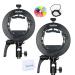 Godox 2pcs S2 Flash S-Type Bracket with Bowens Mount,Direction-Adjustable Handle,for Godox V1 AD200Pro etc Round Head Flash and AD400Pro AD200 V860II TT685 TT600 TT350 Series Speedlite