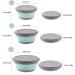Luckycyc Folding Bowl Set - Portable Silicone Collapsible Salad Bowl with Lid for Outdoor Travel - 3PCS (Blue) - Buy Online on GoSupps.com