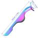 Sibba Eyelash Tweezer Applicator - 1 PC Stainless Steel Curved Fish Tail Tool for Eyelash Extensions Separation & Styling | Rainbow Color - Buy Online on GoSupps.com