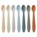 Pandaear 7-pack Silicone baby spoon to feed-first stage training spoon for infants feeding utensils BPA-free gum-friendly soft lace spoon for baby led
