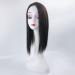 Nature Straight Mixture Snythetic Hair Topper 18" Side Parting Lace Base Clip in Wiglet Full Head Wear Crown Wig (Right Part 2# Dark Brown) - Buy Online on GoSupps.com