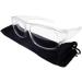Gbrand Fit-Over Opaque UV400 Blue-Light blocking computer Glasses Super light weight comfortable Fit-over worn on Prescription reader Rx frames or wear directly Crystal