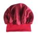 2Pcs Soft Satin Sleeping Cap Set for Women with Elastic Wide Band - Black and Red - Buy Online on GoSupps.com