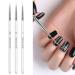 Tinsow 3pcs Professional Nail Art Brush Set Liner Pens Striping Brushes for Short Strokes  Details  Blending  Elongated Lines etc