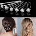 Chic Pearl Hair Pins for Wedding - Set of 40 Silver with Sparkling Rhinestones Perfect Accessory for Brides Bridesmaids Women and Girls - Buy Online on GoSupps.com