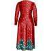 Elegant Hanxiulin Christmas Hoodie Dress for Women | Party Sweatshirt with Bag | Christmas Elk Design | Red Mini Dress XL - Buy Online on GoSupps.com