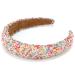 Atoden Padded Headbands for Women Head Bands for Women's Hair Non Slip Colorful Beaded Headbands Wide Fashion Womens Headbands Cute Hair Bands Hair Hoops Girls Hair Accessories Gifts