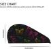 Hair Towel Wrap with Button - Quick Drying Towel Turban for Women | Butterfly Design - Buy Online on GoSupps.com