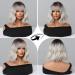 Testar Short Bob Wig with Air Bangs - Gray Synthetic Cosplay Wig for Women | Daily Wear Colorful Styles - Buy Online on GoSupps.com