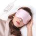 Real Silk Heated Eye Mask 2Pack - USB Electric Soft Sleeping Mask with Temperature & Time Control - Comfortable Heating Blindfold for Relaxation - Black & Pink - Buy Online on GoSupps.com