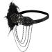 Women Vintage Feather Crystal Tassel Headband for Gatsby Costume Prom Theme Party Cocktail Wedding Hair Accessories - Buy Online on GoSupps.com