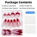48 Pcs French Tip Square Press on Nails & Toenails Set - White Pink Medium Coffin Glossy False Nails for Women & Girls with Adhesive Glue & Nail File - Buy Online on GoSupps.com