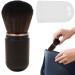 Retractable Powder Brush Small Foundation Brush - Retractable Foundation Brush Compact Makeup Brush Soft with Lid for Powder Foundation Blush black - Buy Online on GoSupps.com