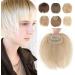 Elailite Hair Fringe Bangs Clip in Irregular Style Hair Extension Real Human Hair Clip on Fringe - #60 Platinum Blonde Irregular Bangs #60 Platinum Blonde