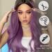 Esmee 24-Inch Purple Ombre Wig for Women - Heat-Resistant Synthetic Hair Dark Roots Perfect for Daily Wear & Cosplay - Buy Online on GoSupps.com