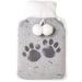 YOUR Hot Water Bottle with Large Dog Paw Motif - 2000ml Soft Cover | Step by Step Grey - International Shipping Available - Buy Online on GoSupps.com