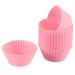sourcing map 25pcs Wax Melt Warmer Liner Silicone for Candle Scent Melter Pink