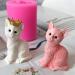 2Pcs Mini 3D Kitten Candle Molds - Silicone Chocolate Candy Fondant Mold for Cake Decorating - Resin Epoxy Casting Clay Mould - Buy Online on GoSupps.com