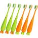 Buy Healvian 12 STK Soft Carrot Toothbrushes for Children - Bulk Travel Manual Toothbrushes for Kids & Pets | International Shipping Available - Buy Online on GoSupps.com