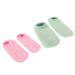 Qukaim Moisturizing Spa Socks Moisturizing Gel Spa Socks Set of 2 Repair Nourishing Green Slip-Resistant Socks for Dry Cracked Feet