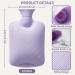 1L Hot Water Bottle with Soft Cover - 1000ml Hot Water Bag for Pain Relief - Purple - Buy Online on GoSupps.com