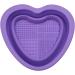 Geteawily Foldable Makeup Brush Cleaning Bowl | Heart Shape Silicone Cosmetic Brush Cleaner Portable Washing Tool for Brushes Sponges Makeup Cleaning Tools for Makeup Lovers Purple - Buy Online on GoSupps.com