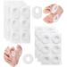 36 Pieces Oval Felt Callus Pads Metatarsal Pads Forefoot Foot Pads Pain Relief Foot Cushion Keep Protecting Calluses Rubbing Shoes Adhesive Pads Men and Women White