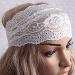 White Elastic Wide Headband for Women - Nonslip Sport Yoga Hairband | Bohemian Turban Headscarf Wrap - Buy Online on GoSupps.com