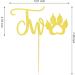 Arthsdite Paw 2nd Birthday Cake Topper Two Birthday Cake topper Decoration for baby Dog Paw Cake Topper Photo Booth Props Smach Cake Decoration - Golden Glitter Paw Two - Buy Online on GoSupps.com