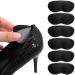 SQHT Heel Grip Liners Insert for Shoes Too Big and Loose Shoes - Prevent blisters  Self Adhesive Shoe Heel Cushion Pads for Men and Women 3 Pair (Black)