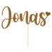 Alsino personal cake topper for all occasions - wedding birthday baptism birth birth communion confirmation - from sustainable wood (La -118) Name engraved cake topper desired name engraved