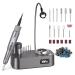 Nail milling mills for Gelnail 35000 rpm Yafex 11 in 1 electrical nail cutter professional with nail cutter attachments nail file manicure pedicure set with LED lamp (gray)