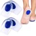 2 Pair Gel Heel Cups for Plantar Fasciitis Blue Gel Heel Pads Heel Cushion Pads Heel Inserts for Heel Pain Bone Spur & Achilles Pain (UK 7.5-12/EU 40-45)
